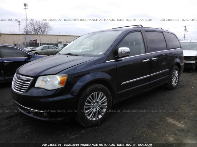 2C4RC1CG6DR569590 - 2013 CHRYSLER TOWN & COUNTRY TOURING L Dark Blue photo 2