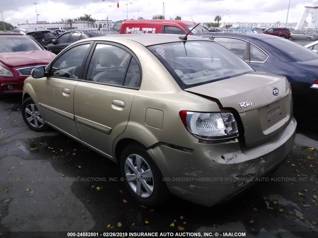 KNADH4A3XB6918474 - 2011 KIA RIO LX/SX GOLD photo 3