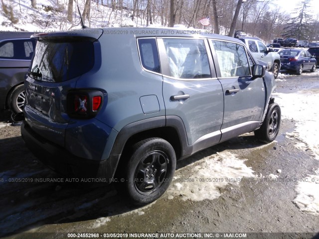 ZACCJBAH7HPG02331 - 2017 JEEP RENEGADE SPORT Մոխրագույն լուսանկար 4