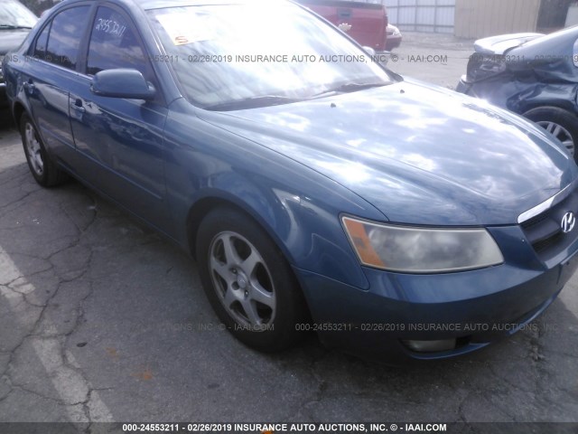 5NPEU46F36H154193 - 2006 HYUNDAI SONATA GLS/LX BLUE photo 6