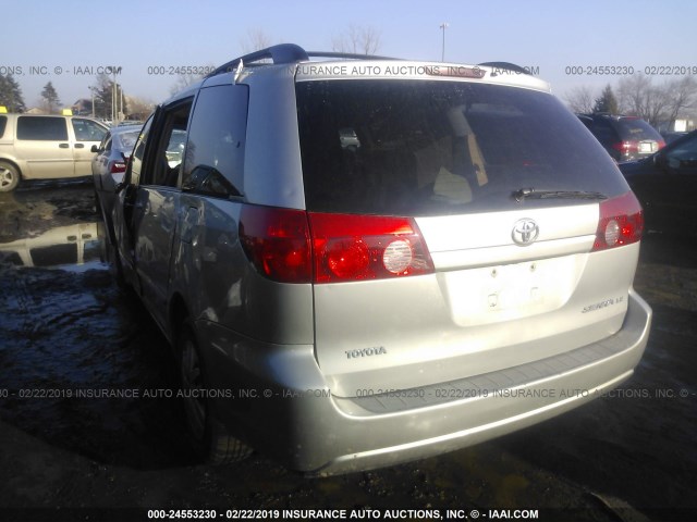 5TDZK23C07S037043 - 2007 TOYOTA SIENNA CE/LE SILVER photo 3