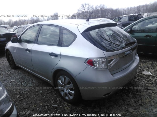 JF1GH61638H836885 - 2008 SUBARU IMPREZA 2.5I SILVER photo 3