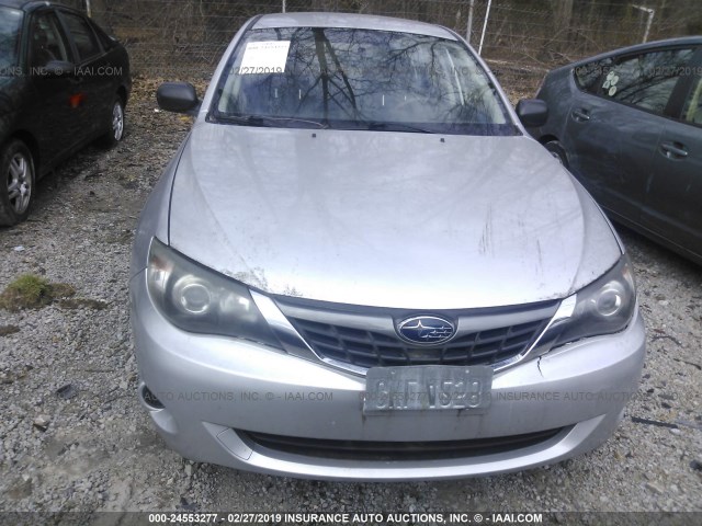 JF1GH61638H836885 - 2008 SUBARU IMPREZA 2.5I SILVER photo 6