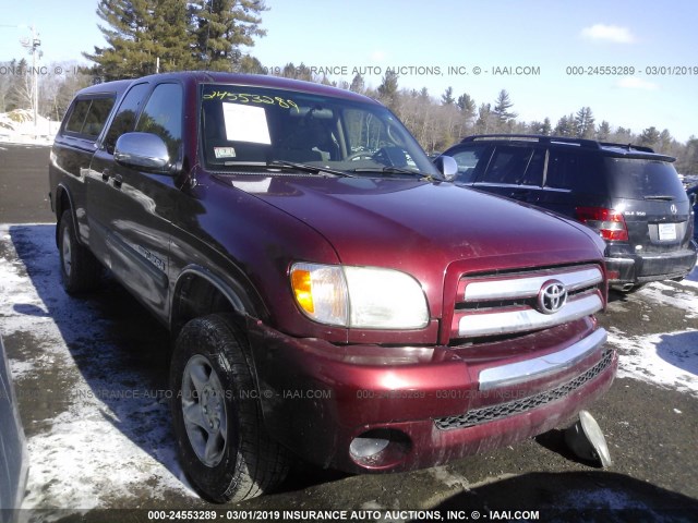 5TBBN44193S412397 - 2003 TOYOTA TUNDRA ACCESS CAB SR5 MAROON photo 1