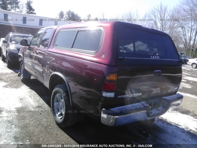 5TBBN44193S412397 - 2003 TOYOTA TUNDRA ACCESS CAB SR5 MAROON photo 3