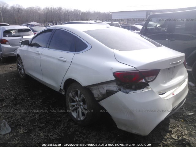 1C3CCCAB8FN657859 - 2015 CHRYSLER 200 LIMITED WHITE photo 3