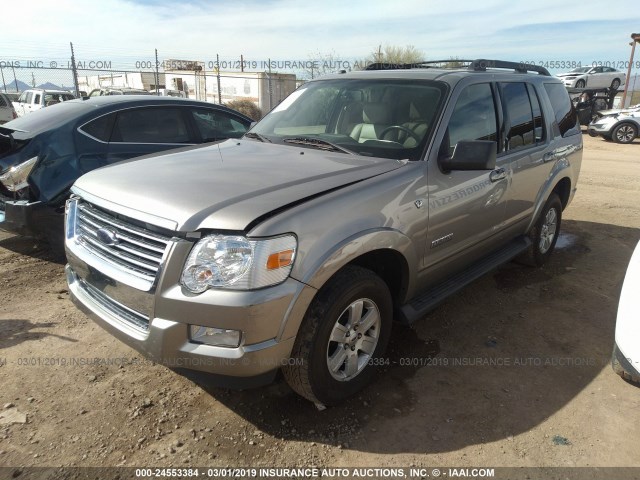 1FMEU73898UA93136 - 2008 FORD EXPLORER XLT GRAY photo 2