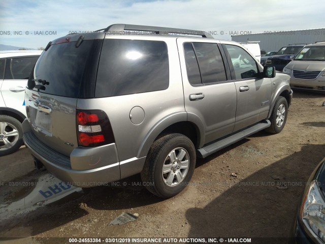 1FMEU73898UA93136 - 2008 FORD EXPLORER XLT GRAY photo 4