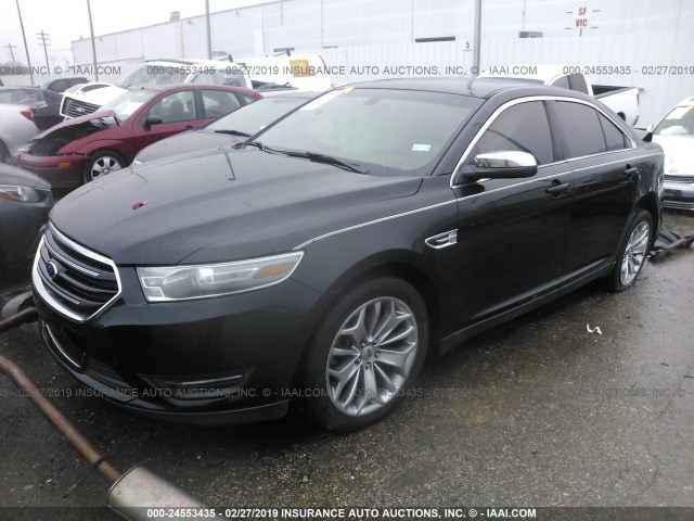 1FAHP2F85EG109467 - 2014 FORD TAURUS LIMITED BLACK photo 2