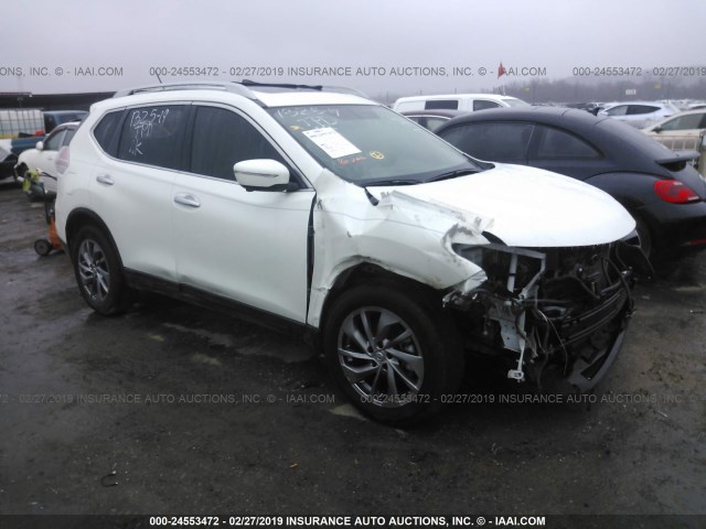 5N1AT2MT5FC920415 - 2015 NISSAN ROGUE S/SL/SV WHITE photo 1