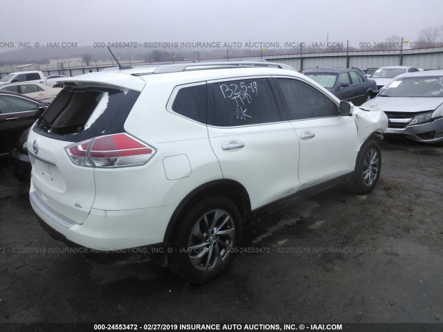 5N1AT2MT5FC920415 - 2015 NISSAN ROGUE S/SL/SV WHITE photo 4