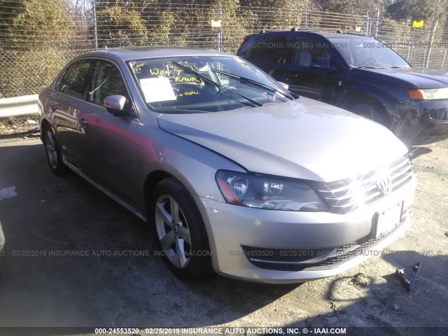 1VWBP7A32DC005675 - 2013 VOLKSWAGEN PASSAT SE SILVER photo 1