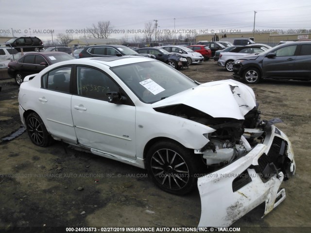 JM1BK323281863898 - 2008 MAZDA 3 S WHITE photo 1