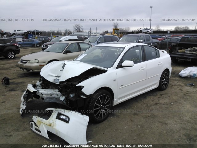 JM1BK323281863898 - 2008 MAZDA 3 S WHITE photo 2