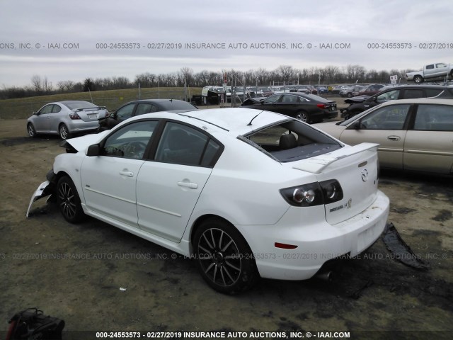 JM1BK323281863898 - 2008 MAZDA 3 S WHITE photo 3