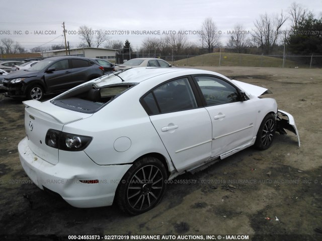 JM1BK323281863898 - 2008 MAZDA 3 S WHITE photo 4