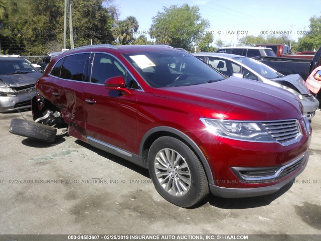 2LMTJ6KR6GBL29397 - 2016 LINCOLN MKX SELECT MAROON photo 1