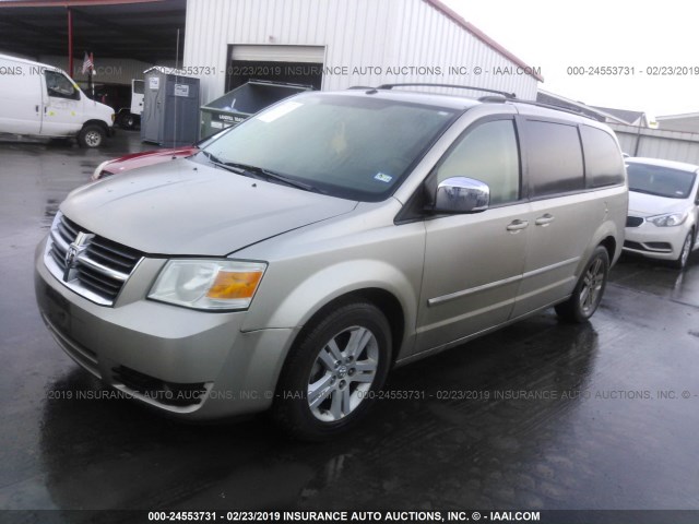 2D8HN54X08R771036 - 2008 DODGE GRAND CARAVAN SXT GOLD photo 2