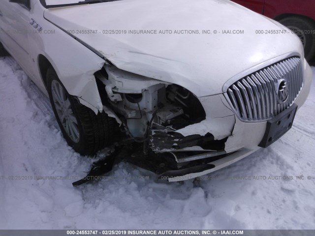 1G4HG5EM6AU104795 - 2010 BUICK LUCERNE CXL WHITE photo 6