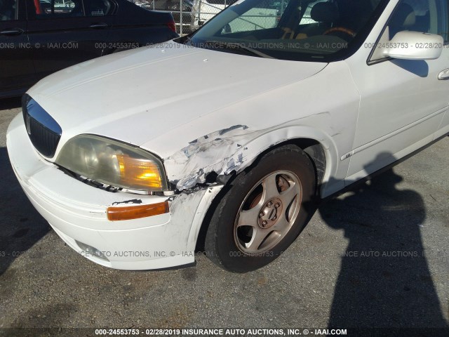 1LNHM86S7YY602370 - 2000 LINCOLN LS WHITE photo 6