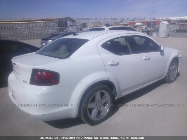 1B3BD2FB8BN548899 - 2011 DODGE AVENGER LUX WHITE photo 4