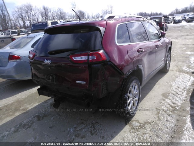 1C4PJLCS3FW596477 - 2015 JEEP CHEROKEE LATITUDE MAROON photo 4