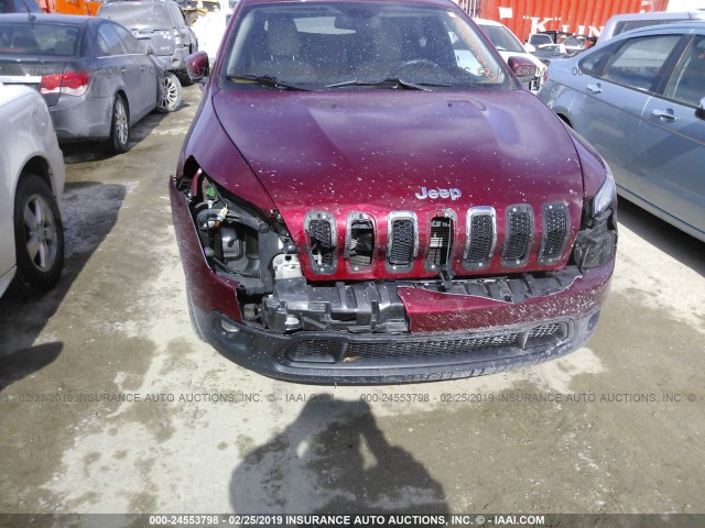 1C4PJLCS3FW596477 - 2015 JEEP CHEROKEE LATITUDE MAROON photo 6