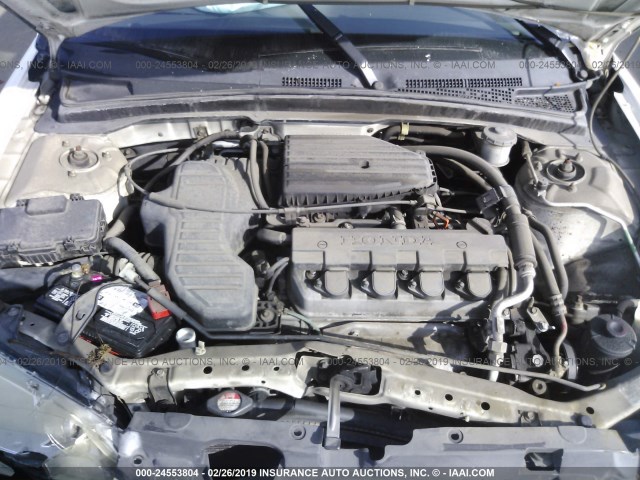 2HGES16314H542511 - 2004 HONDA CIVIC DX VP WHITE photo 10