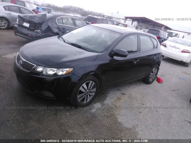 KNAFU5A23D5688495 - 2013 KIA FORTE EX BLACK photo 2