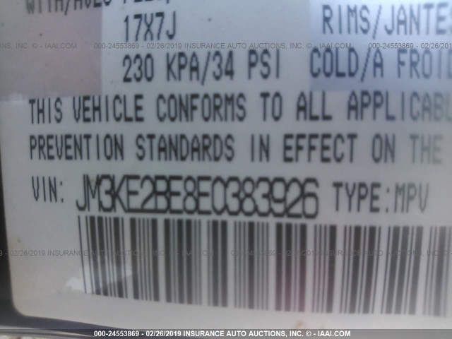 JM3KE2BE8E0383926 - 2014 MAZDA CX-5 SPORT Bənövşəyi foto 9