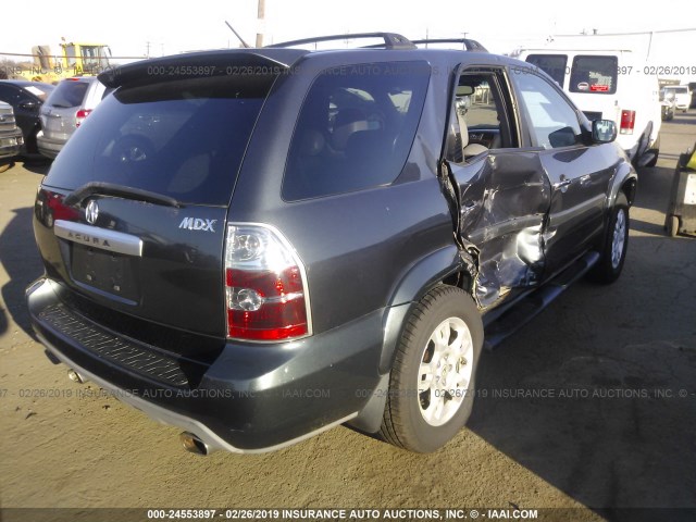 2HNYD18664H533634 - 2004 ACURA MDX TOURING GRAY photo 4