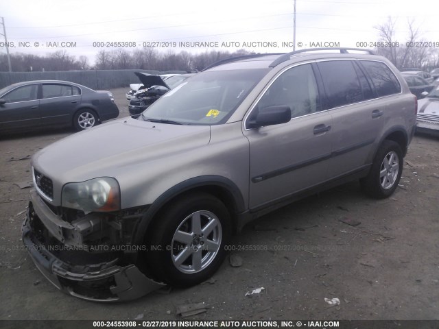 YV1CY592151204325 - 2005 VOLVO XC90 GOLD photo 2