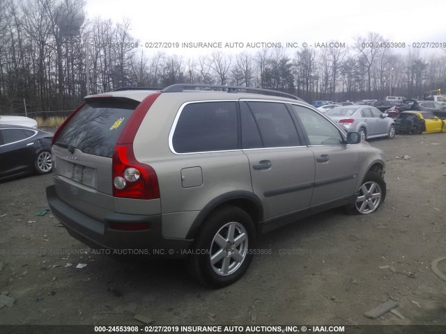 YV1CY592151204325 - 2005 VOLVO XC90 GOLD photo 4