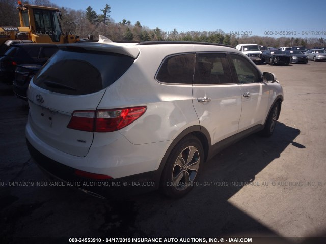 KM8SMDHF0FU127356 - 2015 HYUNDAI SANTA FE GLS WHITE photo 4