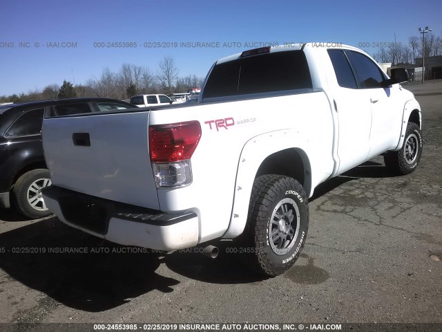 5TFUY5F15AX115080 - 2010 TOYOTA TUNDRA DOUBLE CAB SR5 WHITE photo 4