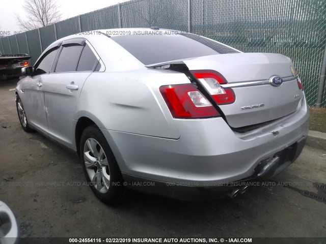 1FAHP2HWXBG149597 - 2011 FORD TAURUS SEL SILVER photo 3