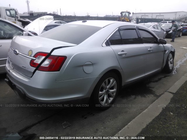 1FAHP2HWXBG149597 - 2011 FORD TAURUS SEL SILVER photo 4