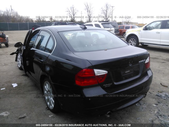 WBAVD53527A006043 - 2007 BMW 335 XI BLACK photo 3