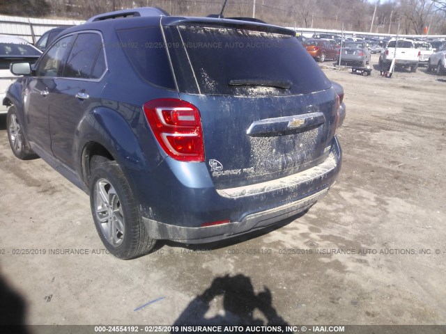 2GNFLGEK5H6173334 - 2017 CHEVROLET EQUINOX PREMIER BLUE photo 3