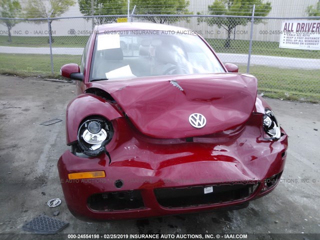 3VWPW31C89M506402 - 2009 VOLKSWAGEN NEW BEETLE S RED photo 6