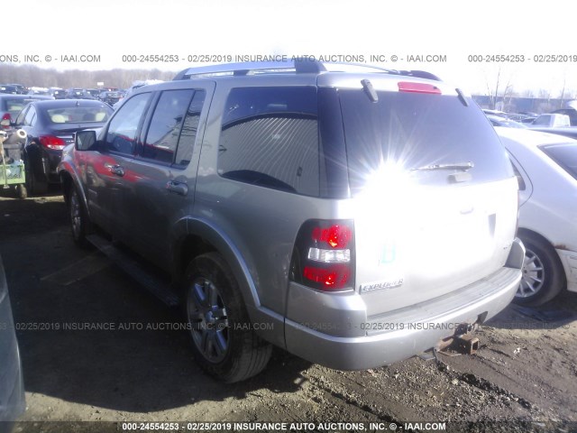 1FMEU75E58UA58015 - 2008 FORD EXPLORER LIMITED GRAY photo 3