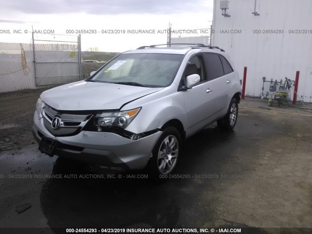 2HNYD28387H512008 - 2007 ACURA MDX TECHNOLOGY SILVER photo 2