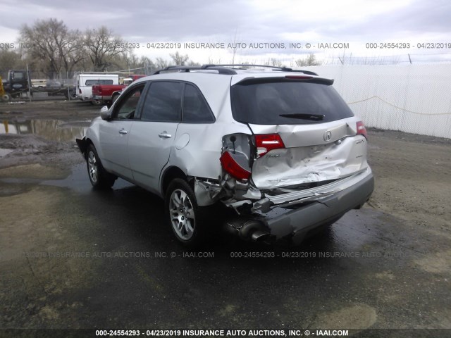 2HNYD28387H512008 - 2007 ACURA MDX TECHNOLOGY SILVER photo 3