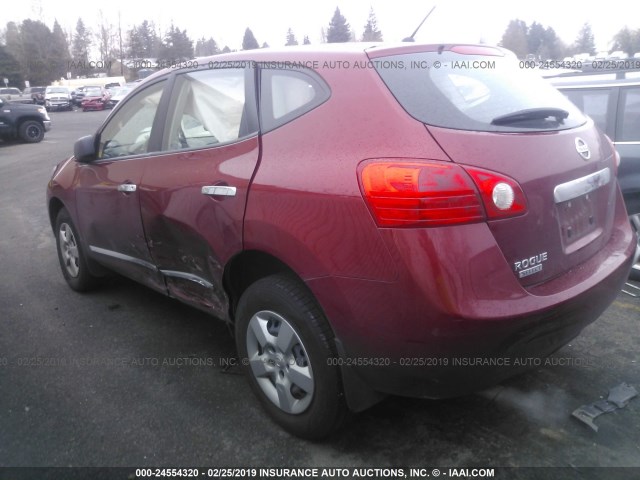 JN8AS5MT6FW663549 - 2015 NISSAN ROGUE SELECT S RED photo 3