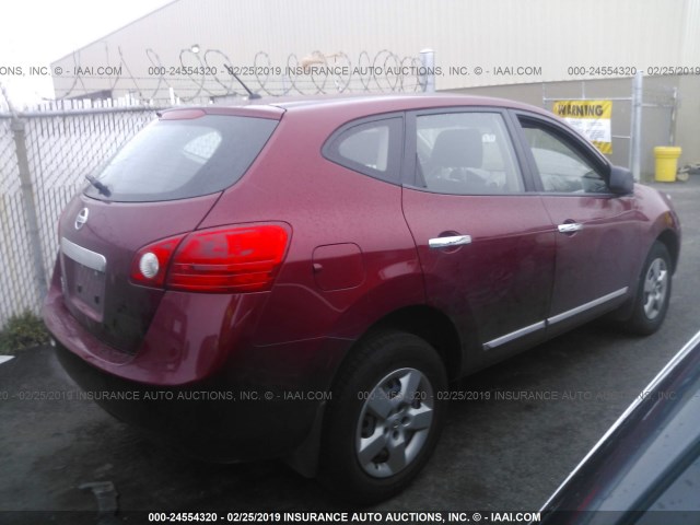 JN8AS5MT6FW663549 - 2015 NISSAN ROGUE SELECT S RED photo 4