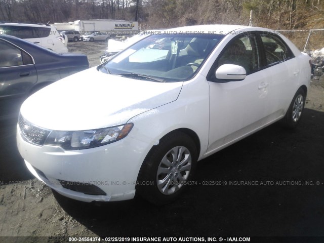 KNAFU4A23C5632422 - 2012 KIA FORTE EX WHITE photo 2