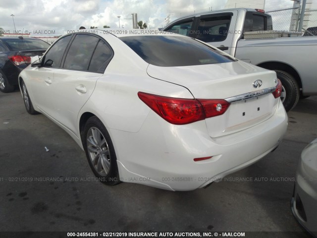 JN1BV7AP2EM678623 - 2014 INFINITI Q50 PREMIUM/SPORT WHITE photo 3