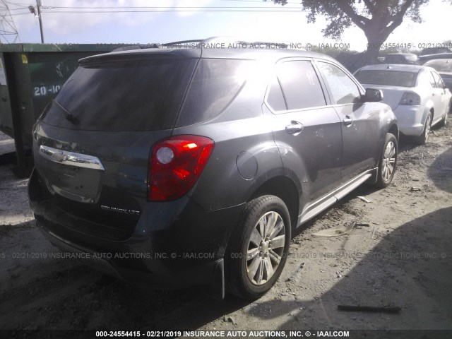 2CNFLGEW0A6287626 - 2010 CHEVROLET EQUINOX LTZ BLACK photo 4