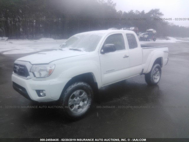 5TFUU4EN9EX097022 - 2014 TOYOTA TACOMA WHITE photo 2