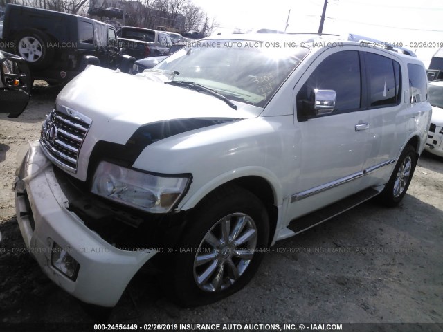 5N3ZA0NCXAN902654 - 2010 INFINITI QX56 WHITE photo 2